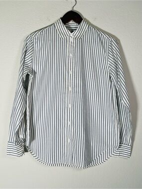 Everlane NWT Women’s Button Down Cotton Shirt Size 00 in Blue and White Stripe